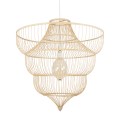 GLOBOSTAR® HIBISCUS  Boho Κρεμαστό Φωτιστικό Οροφής με Ντουί 1 x E27 AC 220-240V IP20 - Μπεζ - Μ100 x Π100 x Υ100cm