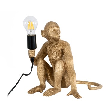 GLOBOSTAR® APES  Μοντέρνο Επιτραπέζιο Φωτιστικό Πορτατίφ με Ντουί 1 x E27 AC 220-240V IP20 - Χρυσό - Μ30 x Π27 x Υ30cm