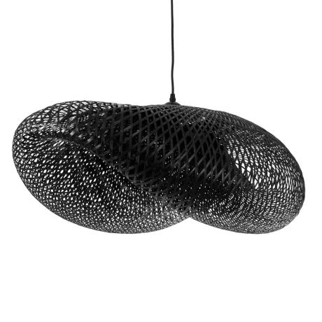 GLOBOSTAR® MEXICO  Boho Κρεμαστό Φωτιστικό Οροφής με Ντουί 1 x E27 AC 220-240V IP20 - Μαύρο - Μ85 x Π50 x Υ30cm