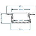 Recess-Profile Glint® Προφίλ Αλουμινίου - Βάση & Ψύκτρα Ταινίας Led Με Λευκό Γαλακτερό Κάλυμμα - Χωνευτή Χρήση - Πατητό Κάλυμμα - Ασημί - 1 Μέτρο - Μ100 X Π2.2 X Υ0.7Cm