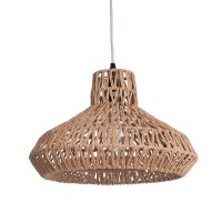 GLOBOSTAR® JENSON  Boho Κρεμαστό Φωτιστικό Οροφής με Ντουί 1 x E27 AC 220-240V IP20 - Μπεζ - Μ38 x Π38 x Υ24cm