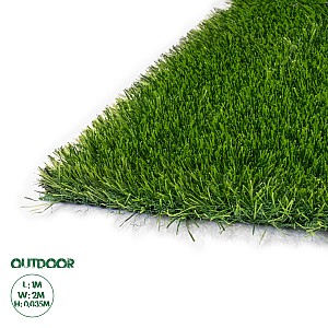 Τεχνητός Κήπος Summer Grass Glint® Τεχνητό Συνθετικός Χλοοτάπητας Διακοσμητικό Γρασίδι - Γκαζόν Για Ανάπλαση Κήπου - Με Πλάτος 2M Και Ύψος Πέλους 35Mm Μ100 X Π200 X Υ3.5Cm (Πωλείται Ανά 2Τ.μ.) Εξωτερικού Χώρου Ip68 Uv Certified Protection