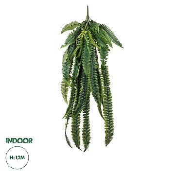 Τεχνητός Κήπος Fern Hanging Branch Glint® Τεχνητό Διακοσμητικό Κρεμαστό Φυτό Φτέρη Υ120Cm