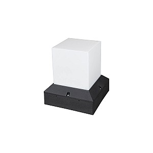 Cubix Glint®  Επιδαπέδιο Φωτιστικό Μονόφωτο 1 X E27 Ip44 Μαύρο Πλαστικό Σώμα - Μ22.5 X Π22.5 X Υ25Cm