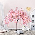 Τεχνητός Κήπος Pink Cherry Blossom Tree Glint® Τεχνητό Διακοσμητικό Δέντρο Ροζ Άνθος Κερασιάς Υ140Cm