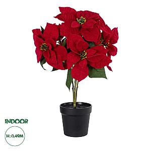 Τεχνητός Κήπος Christmass Flower Euphorbia Glint® Τεχνητό Διακοσμητικό Χριστουγεννιάτικο Λουλούδι Αλεξανδρινό Υ49Cm