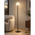 GLOBOSTAR® GLOBART  Μοντέρνο Επιδαπέδιο Φωτιστικό με Ντουί 1 x E27 AC 220-240V IP20 -Μαύρο & Λευκό - Μ25 x Π25 x Υ135cm
