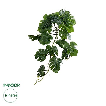 Τεχνητός Κήπος Hanging Monstera Glint® Τεχνητό Διακοσμητικό Κρεμαστό Φυτό Μονστέρα Μ28 X Π30 X Υ50Cm