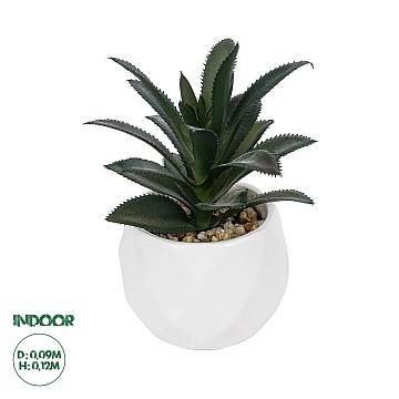 Τεχνητός Κήπος Succulent Aloe Potted Plant Glint® Διακοσμητικό Φυτό Αλόης Φ9 X Υ12Cm