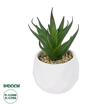 Τεχνητός Κήπος Succulent Aloe Potted Plant Glint® Διακοσμητικό Φυτό Αλόη Φ8 X Υ12Cm