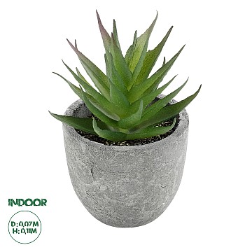 Τεχνητός Κήπος Succulent Aloe Glint® Διακοσμητικό Φυτό Παχύφυτο Αλόη Υ11Cm