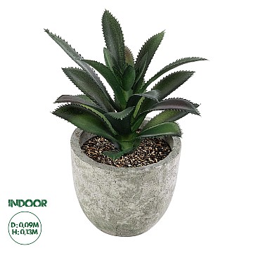 Τεχνητός Κήπος Succulent Aloe Glint® Διακοσμητικό Φυτό Παχύφυτο Αλόη Υ13Cm