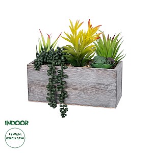 Τεχνητός Κήπος Succulent Varius Plant Potted Glint® Διακοσμητικό Φυτό Μίξ Μ25 X Υ22Cm