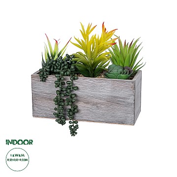 Τεχνητός Κήπος Succulent Varius Plant Potted Glint® Διακοσμητικό Φυτό Μίξ Μ25 X Υ22Cm