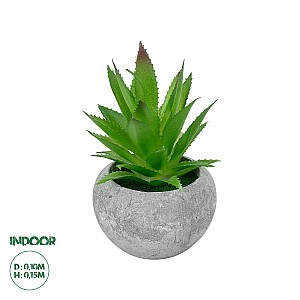 Τεχνητός Κήπος Succulent Aloe Potted Plant Glint® Διακοσμητικό Φυτό Αλόη Φ10 X Υ15Cm