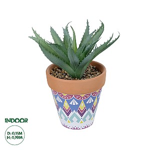 Τεχνητός Κήπος Succulent Aloe Potted Plant Glint® Διακοσμητικό Φυτό Αλόη  Φ15 X Υ19Cm