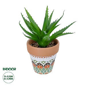 Τεχνητός Κήπος Succulent Aloe Potted Plant Glint® Διακοσμητικό Φυτό Αλόη  Φ15 X Υ19Cm