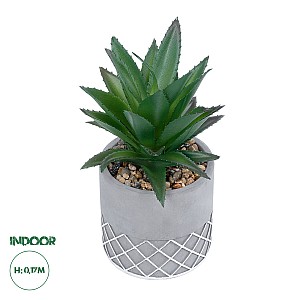 Τεχνητός Κήπος Succulent Aloe Glint® Διακοσμητικό Φυτό Παχύφυτο Αλόη Υ17Cm