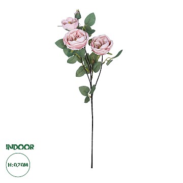 Τεχνητός Κήπος Pink Climbing Rose Branch Glint® Τεχνητό Διακοσμητικό Κλαδί Τριαντάφυλλο Ροζ Y70Cm