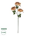 Τεχνητός Κήπος Peach  Climbing Rose Branch Glint® Τεχνητό Διακοσμητικό Κλαδί Τριαντάφυλλο Ροδακινί Y66Cm