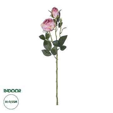 Τεχνητός Κήπος Pink Damask Climbing Rose Branch Glint® Τεχνητό Διακοσμητικό Κλαδί Τριαντάφυλλο Σαμπανιζέ Y55Cm