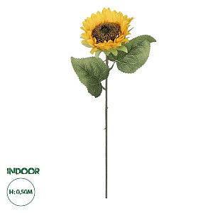 Τεχνητός Κήπος Yellow Sunflower  Branch 21112 Τεχνητό Διακοσμητικό Κλαδί Ηλιοτρόπιο Κίτρινο Y50Cm