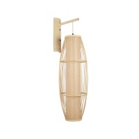 GLOBOSTAR® TULUM  Boho Φωτιστικό Τοίχου - Απλίκα με Ντουί 1 x E27 AC 220-240V IP20 - Μπεζ - Μ28 x Π34 x Υ102cm