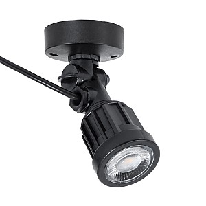 Gardenini Glint® Επιφανειακό Φωτιστικό Σποτ Κήπου Led 5W 650Lm 38° Dc 24V Ip68 Υψηλής Αντοχής Abs Ik06 Φ7 X Υ14.5Cm - Θερμό Λευκό 2700K Dimmable - Μαύρο - Bridgelux Chip