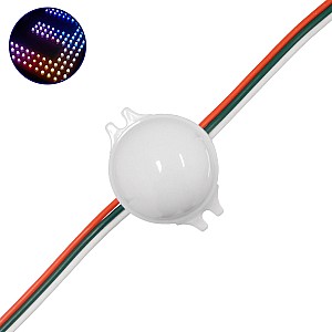 20 Τεμάχια X Led Magic Digital Στρογγυλό Module Φ3 Cm Rgbw 0.72W 12V Glint®