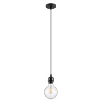GLOBOSTAR® HANNA  Μοντέρνο Φωτιστικό Οροφής με Ντουί 1 x E27 AC 220-240V IP20 - Μαύρο - Μ4 x Π4 x Υ110cm