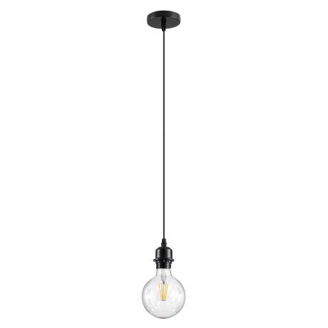 GLOBOSTAR® HANNA  Μοντέρνο Φωτιστικό Οροφής με Ντουί 1 x E27 AC 220-240V IP20 - Μαύρο - Μ4 x Π4 x Υ110cm