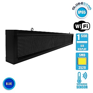 Glint® Κυλιόμενη Ψηφιακή Επιγραφή P10 Led Smd Ac 220-240V Με Wi-Fi - Αδιάβροχή Ip54 - Μονής Όψης - Μ168 X Π9 X Υ24Cm Μπλε