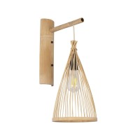 GLOBOSTAR® ARIDA  Boho Φωτιστικό Τοίχου - Απλίκα με Ντουί 1 x E27 AC 220-240V IP20 - Μπεζ - Μ21 x Π30 x Υ55cm