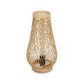 GLOBOSTAR® ARIDA  Boho Επιτραπέζιο Φωτιστικό Πορτατίφ με Ντουί 1 x E27 AC 220-240V IP20 - Μπεζ - Μ20 x Π20 x Υ38.5cm