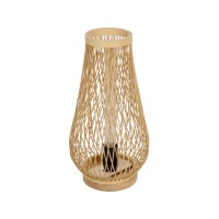 GLOBOSTAR® ARIDA  Boho Επιτραπέζιο Φωτιστικό Πορτατίφ με Ντουί 1 x E27 AC 220-240V IP20 - Μπεζ - Μ20 x Π20 x Υ38.5cm