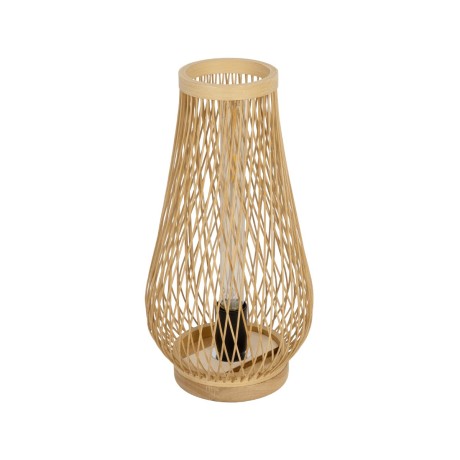 GLOBOSTAR® ARIDA  Boho Επιτραπέζιο Φωτιστικό Πορτατίφ με Ντουί 1 x E27 AC 220-240V IP20 - Μπεζ - Μ20 x Π20 x Υ38.5cm