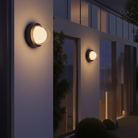 kelvo® NEXA  Φωτιστικό Τοίχου / Απλίκα LED 6W 600lm 180° AC 220-240V Αδιάβροχο IP65 Θερμό Λευκό 2700K - Sanan SMD Chip & TÜV SÜD Driver - Μαύρο Ματ - Μ11 x Π8.5 x Υ11cm