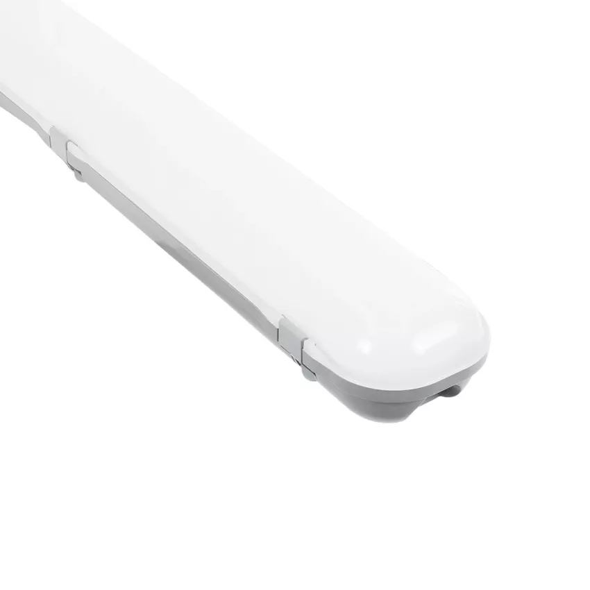 GLOBOSTAR® EMERGANO  120cm Γραμμικό Βιομηχανικό Φωτιστικό Tri-Proof Τεχνολογίας Emergency με Ενσωματωμένη Μπαταρία Li-Ion 3.7V 5000mAH & Αυτονομία 3 Ώρες LED 48W 6240lm 120° AC 220-240V Αδιάβροχο IP65 Ψυχρό Λευκό 6000K - LUMILEDs SMD Chip & TÜV SÜ