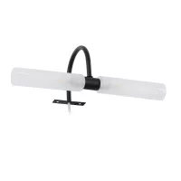 GLOBOSTAR® FLORA  Μοντέρνο Φωτιστικό Τοίχου - Απλίκα Καθρέπτη Μπάνιου με Ντουί 2 x G9 AC 220-240V IP44 - Μαύρο Ματ - Μ31 x Π13 x Υ12cm