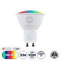 Glint® Έξυπνο Σποτ Led Gu10 Mr16 Smart Home Wifi  5.5W 550Lm 120° Ac 220-240V Ip20 Φ5 X Υ6.5Cm Rgb+Cct - Εναλλαγή Φωτισμού & Dimming Μέσω Εφαρμογής Tuya - Bridgelux Chip