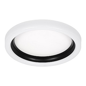 Glint® Πλαφονιέρα Οροφής Led Cct 55W 6376Lm 120°- Εναλλαγή Μέσω Τηλεχειριστηρίου All In One Ψυχρό Dimmable - Μαύρο Φ48Cm 