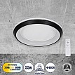 Melina Glint® Πλαφονιέρα Οροφής Κύκλος Led Cct 55W 6376Lm 120° Ac 220-240V - Εναλλαγή Φωτισμού Μέσω Τηλεχειριστηρίου All In One Ψυχρό Λευκό 6000K+Φυσικό Λευκό 4500K+Θερμό Λευκό 2700K Dimmable Φ48Cm - Μαύρο