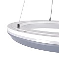 Melina Glint® Κρεμαστή Πλαφονιέρα Οροφής Κύκλος Led Cct 55W 6376Lm 120° Ac 220-240V - Εναλλαγή Φωτισμού Μέσω Τηλεχειριστηρίου All In One Ψυχρό Λευκό 6000K+Φυσικό Λευκό 4500K+Θερμό Λευκό 2700K Dimmable Φ48Cm - Ανθρακί