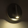 Glint® Φωτιστικό Τοίχου - Απλίκα Ξενοδοχείου Bed Side Led 10W 1380Lm - Reading Light & 360° Κρυφός Φωτισμός - Φορτιστής Usb 3A - Φ14.5 X Π4Cm - Φυσικό Λευκό - Νίκελ Βούρτσας