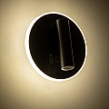 Glint® Φωτιστικό Τοίχου - Απλίκα Ξενοδοχείου Bed Side Led 10W 1380Lm - Reading Light & 360° Κρυφός Φωτισμός - Φορτιστής Usb 3A - Φ14.5 X Π4Cm - Φυσικό Λευκό - Νίκελ Βούρτσας