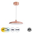 Baron Glint® Κρεμαστή Πλαφονιέρα Οροφής Led Cct 12W 1440Lm 120° Ac 220-240V - Εναλλαγή Φωτισμού Μέσω Διακόπτη On/Off All In One Ψυχρό 6000K+Φυσικό 4500K+Θερμό 2700K Φ25 X Υ8Cm - Χάλκινο Πλατίνα