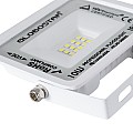 Atlas Glint® Επαγγελματικός Προβολέας Led 10W 1250Lm 120° Ac 220-240V - Αδιάβροχος Ip67 - Μ10 X Π2 X Υ8Cm - Λευκό - Ψυχρό Λευκό 6000K - Lumileds Chips - Tüv Rheinland Certified