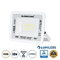 Atlas Glint® Επαγγελματικός Προβολέας Led 30W 3600Lm 120° Ac 220-240V - Αδιάβροχος Ip67 - Μ16 X Π2.5 X Υ12.5Cm - Λευκό - Φυσικό Λευκό 4500K - Lumileds Chips - Tüv Rheinland Certified