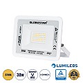 Atlas Glint® Επαγγελματικός Προβολέας Led 30W 3450Lm 120° Ac 220-240V - Αδιάβροχος Ip67 - Μ16 X Π2.5 X Υ12.5Cm - Λευκό - Θερμό Λευκό 2700K - Lumileds Chips - Tüv Rheinland Certified