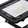 Atlas Glint® Επαγγελματικός Προβολέας Led 30W 3450Lm 120° Ac 220-240V - Αδιάβροχος Ip67 - Μ16 X Π2.5 X Υ12.5Cm - Μαύρο - Θερμό Λευκό 2700K - Lumileds Chips - Tüv Rheinland Certified